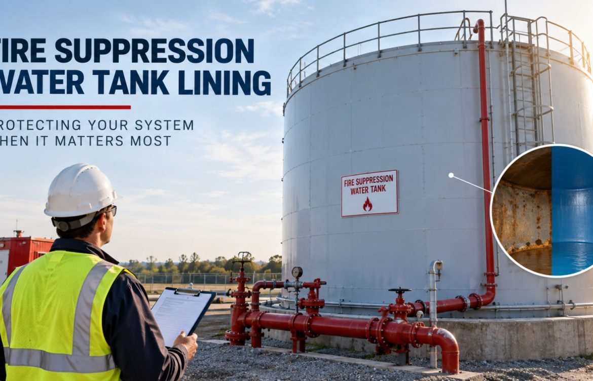fire suppression water tank lining