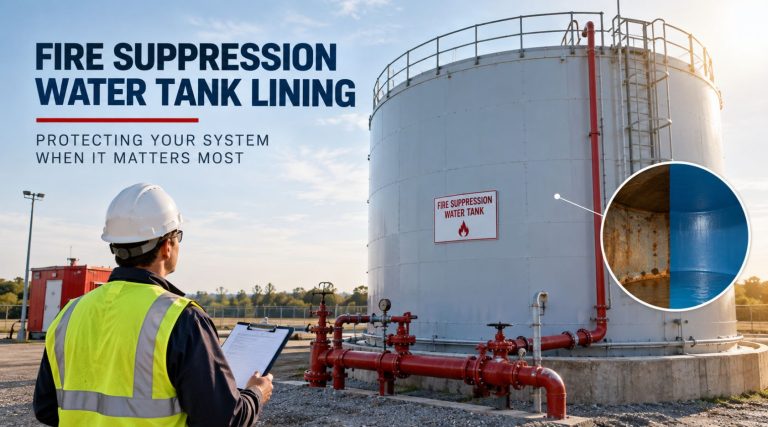 fire suppression water tank lining